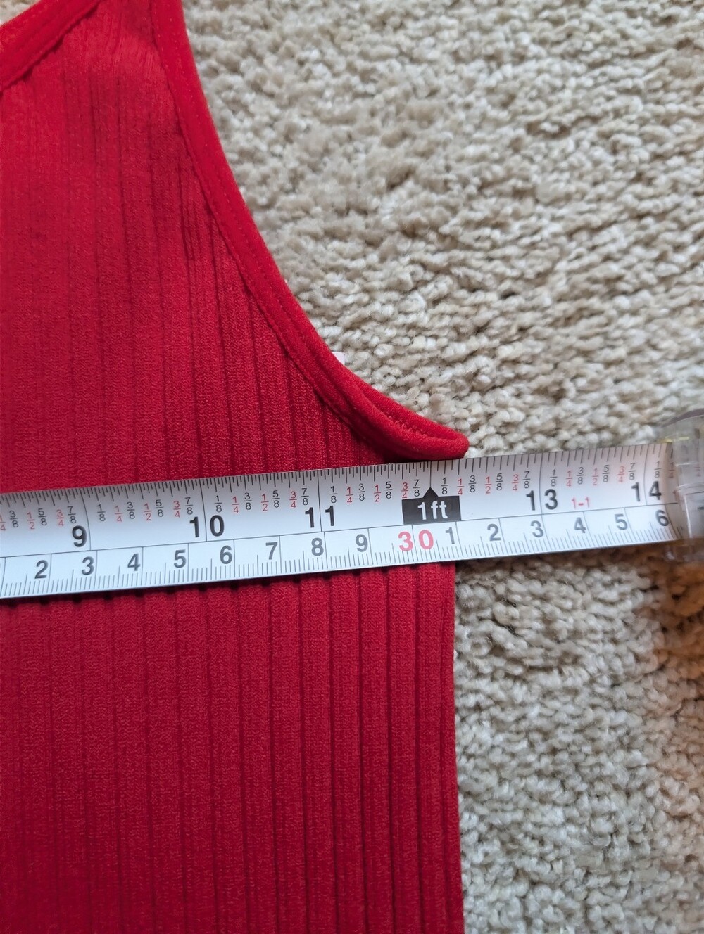 In Motion Ribbed Red One Piece Jumpsuit - Picture 7 of 8